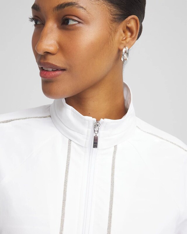 Zenergy UPF Neema Zip-Front Caviar Trim Jacket - image 4
